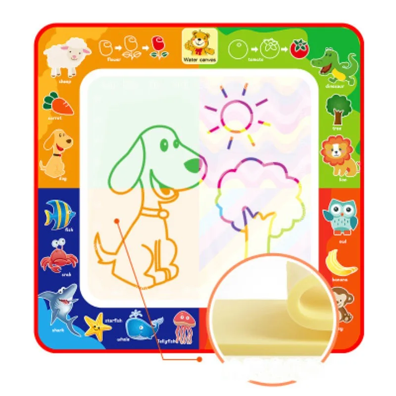 Монтессори игрушки Дети раннего обучения Puzzle картина Вода Рисование играть мат