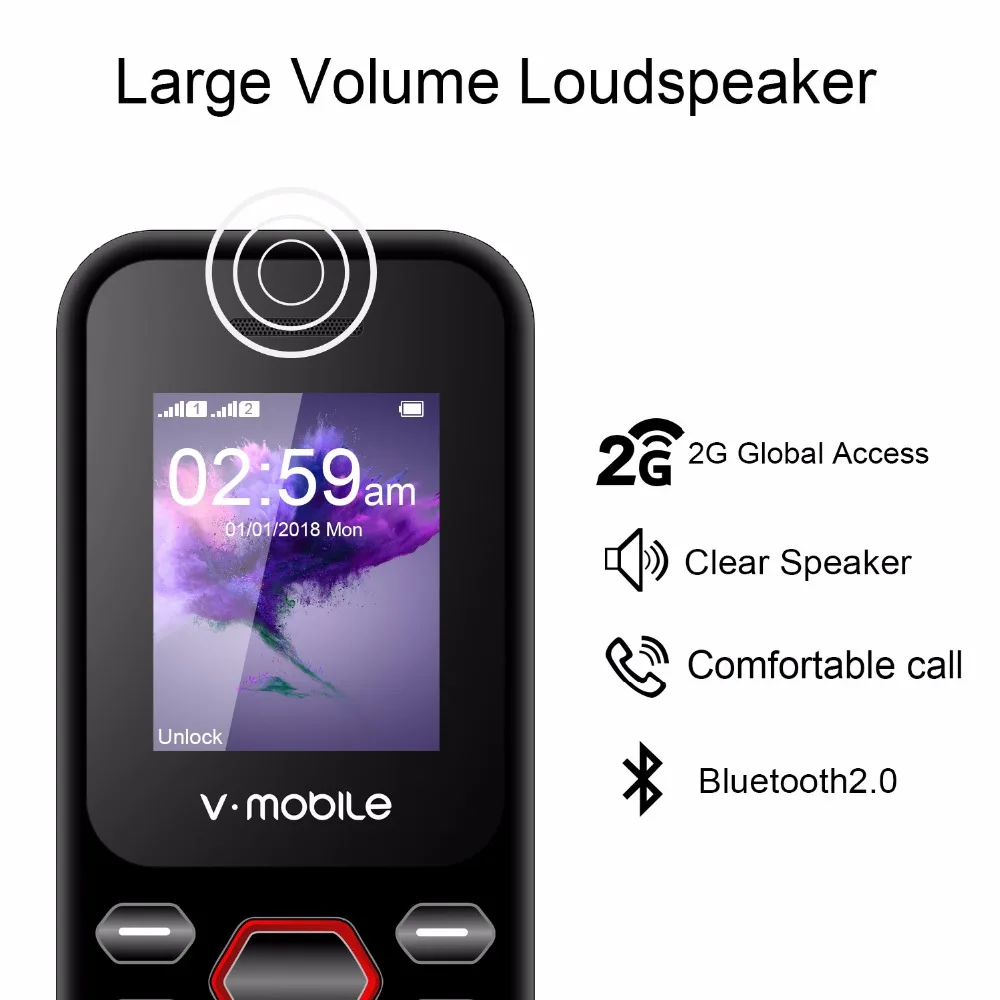 2G 1 8 &quotDual Sim MP3/MP4 плеер Запись видео Bluetooth 1200 мАч Клавиатура Кнопка мобильный