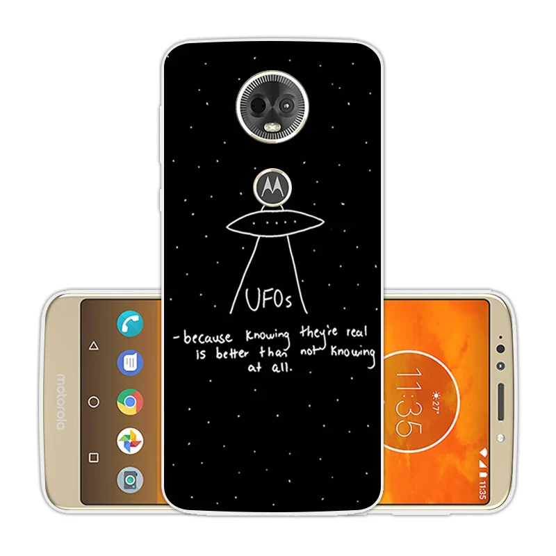 6.0 inch Soft Silicone for Motorola E5 Plus Slim TPU Phone Shell MOTO E5Plus Transparent Gel Ultrathin Nebula Coque |