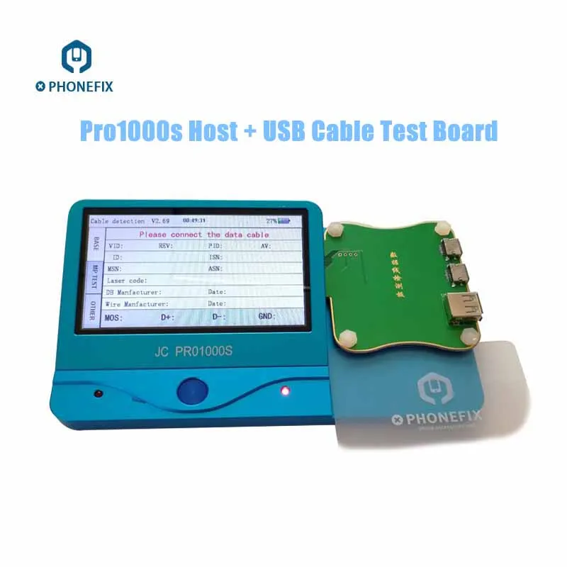 Data cable Pro 1000S PHONEFIX JC Pro1000S USB кабель настоящий поддельный тестер кабель для наушников батарея производительность диагностический тестер для iPhone - Цвет: Data cable Pro 1000S