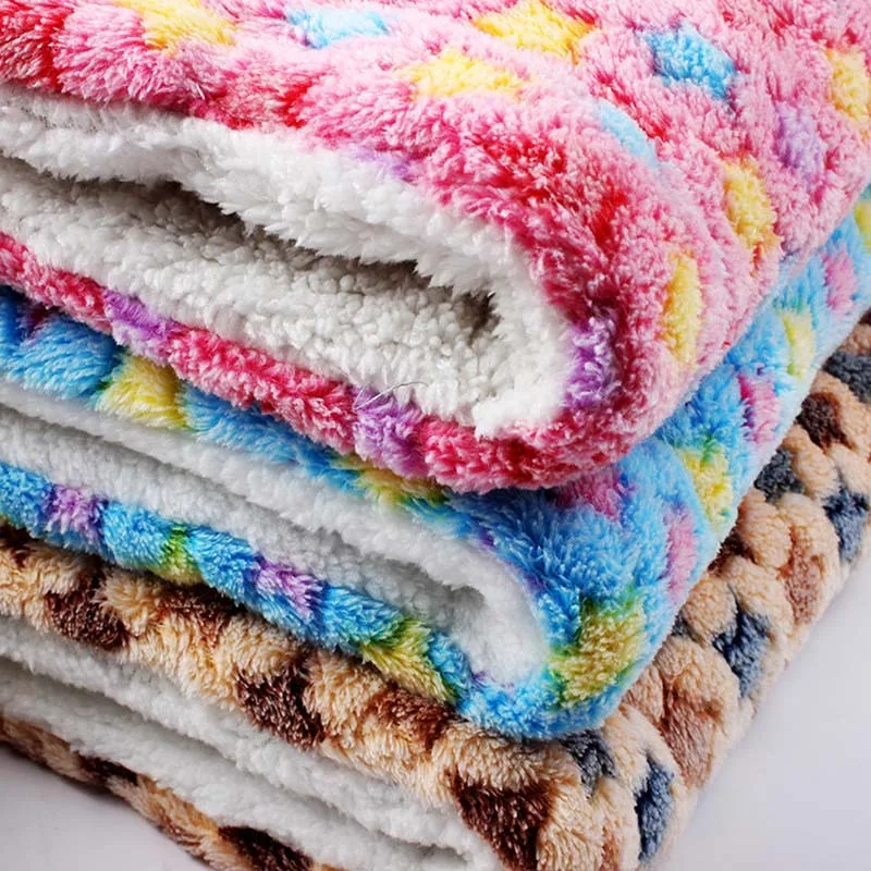 Звездные коралловые флисовые собачьи матрасы-лежанки спальное одеяло мягкие