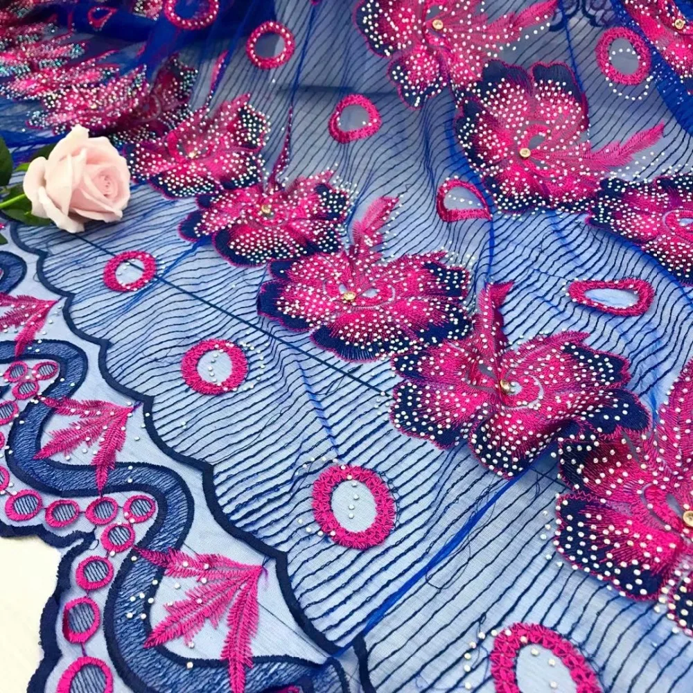 Новые Африки кружевной ткани гипюр кружева лук Цвет Высокое качество Нигерия