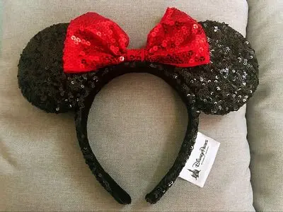 1 Новинка, костюм Минни Микки Маус с блестками и золотыми розовыми ушками, повязка на голову, косплей-одежда плюшевая повязка на голову для взрослых/детей, подарок, Гонконг - Цвет: 1