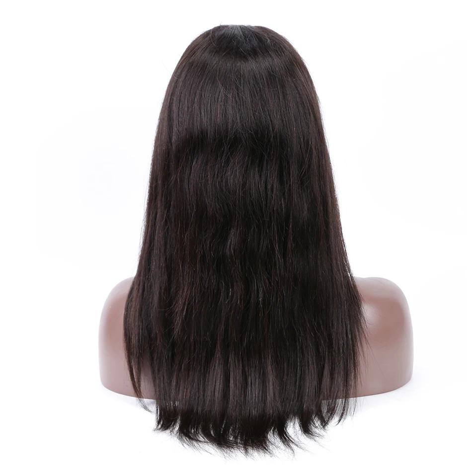 Покерное лицо Прямой полный парик шнурка девственные волосы 250% плотность 360