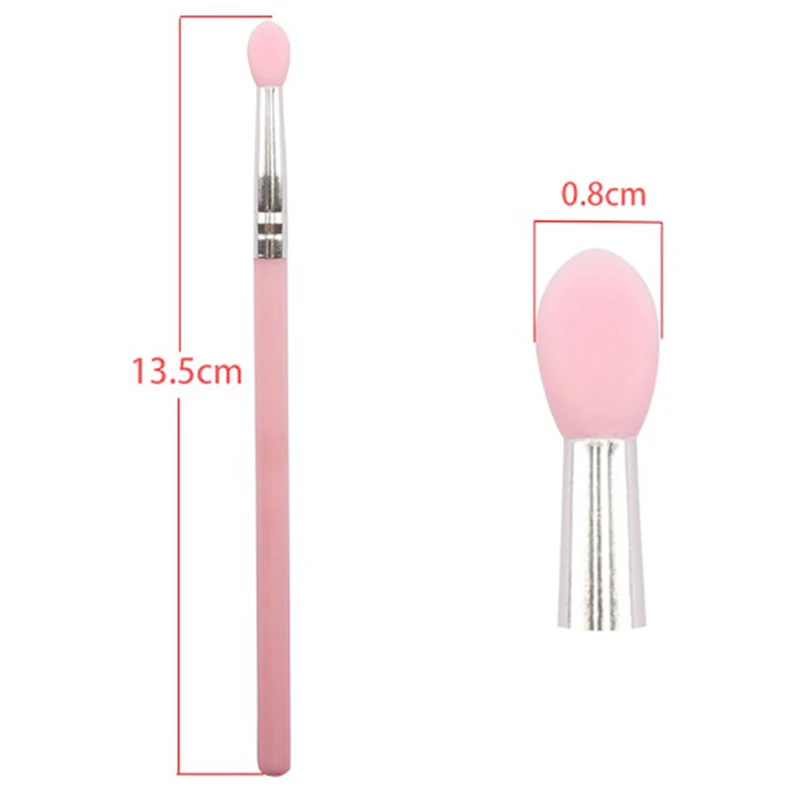 3 шт. набор кистей для макияжа Мягкая силиконовая головка пластиковая ручка тени