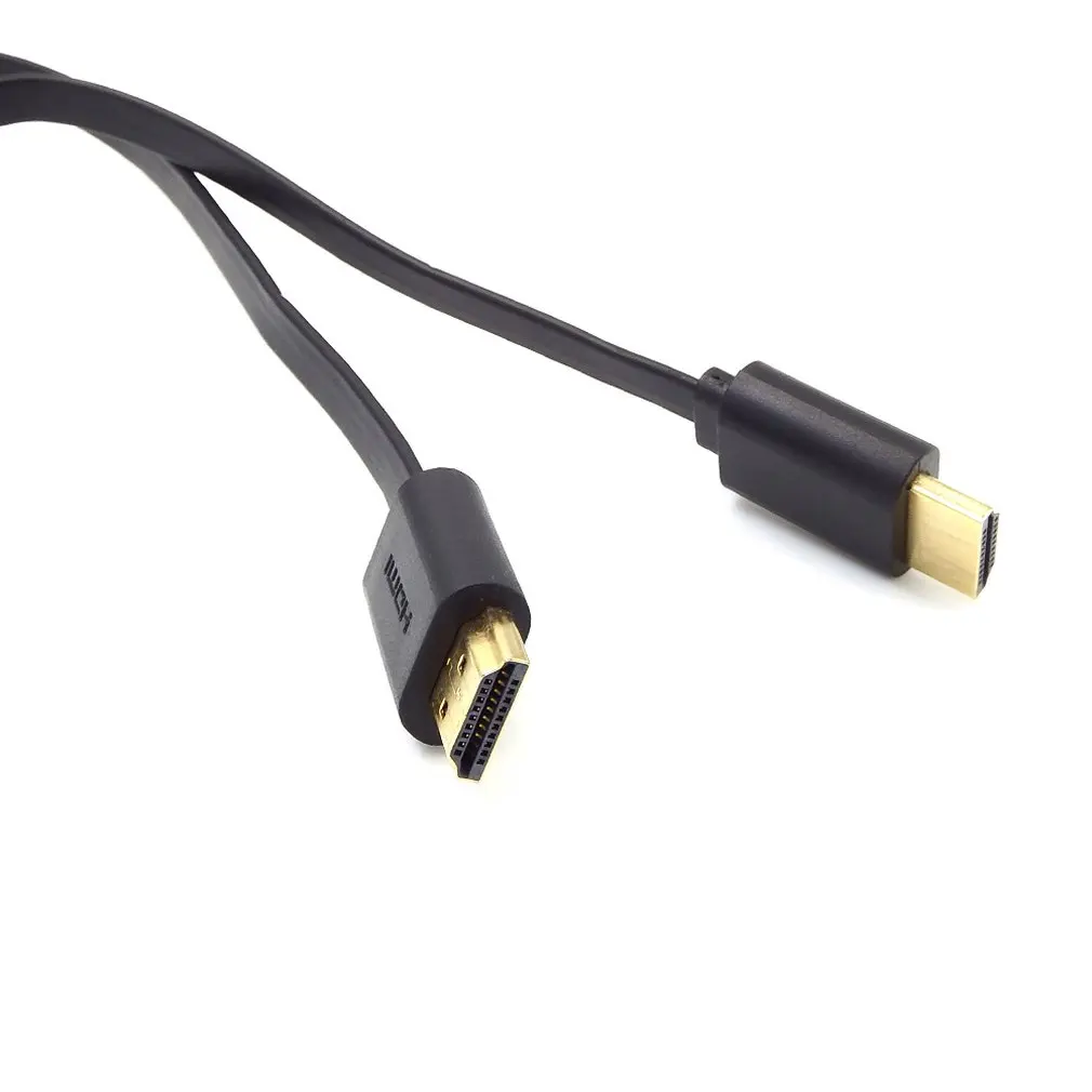 1,5 м HDMI к HDMI кабель 1,4 в 1080p 3D плоская линия Короткий позолоченный штекер HDMI кабель для PS3 HDTV DVD Xbox Pro Горячий