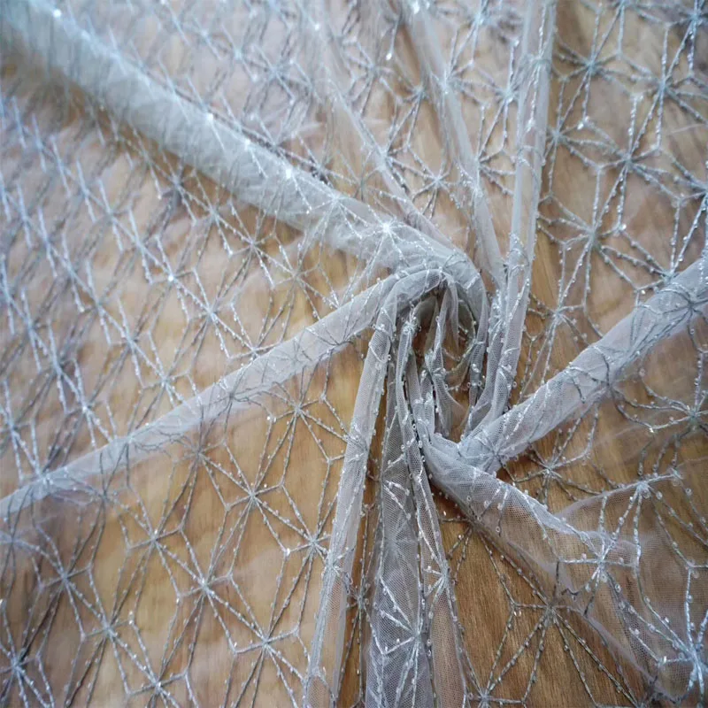 New African lace fabric 2019 French mesh beaded DIY wedding dress JH0455 | Дом и сад
