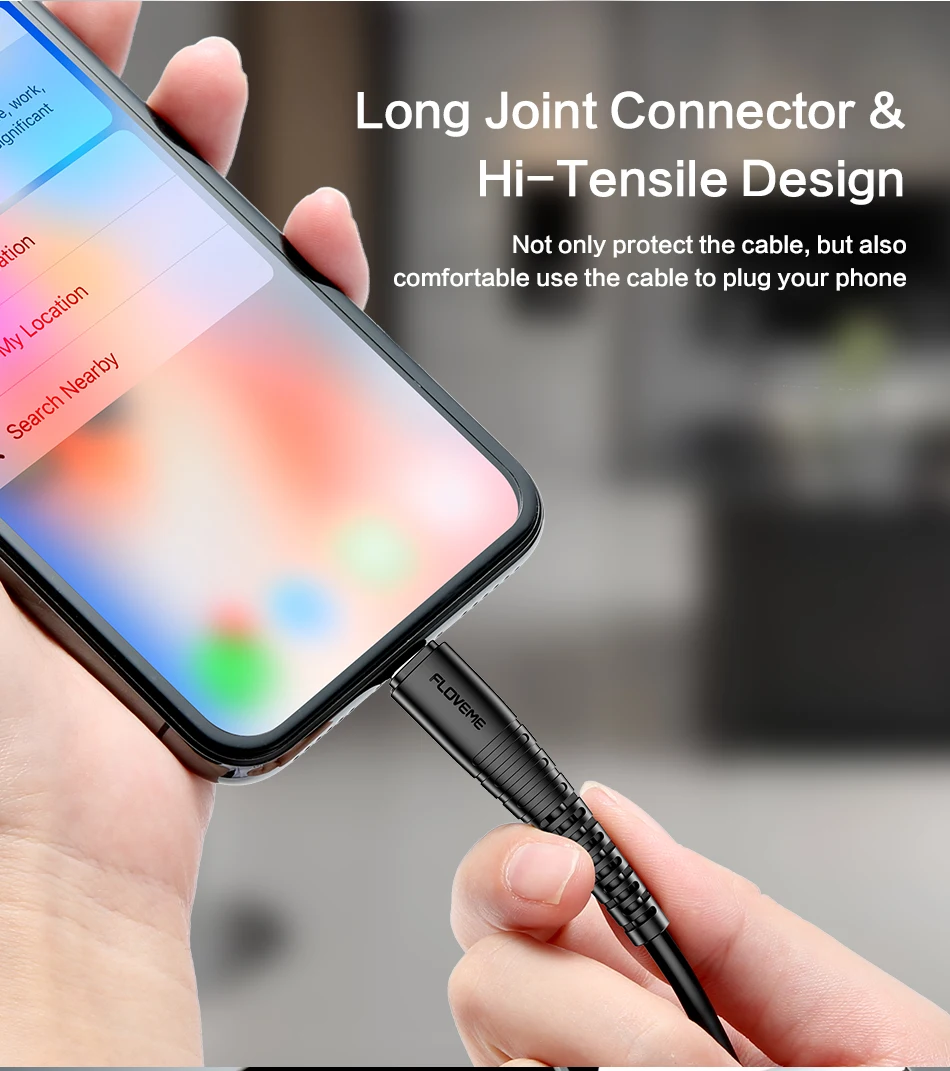 FLOVEME USB зарядное устройство кабель для iPhone X XR XS Max 7 8 plus Быстрая зарядка для быстрой зарядки для iPhone зарядное устройство Шнур для передачи данных адаптер