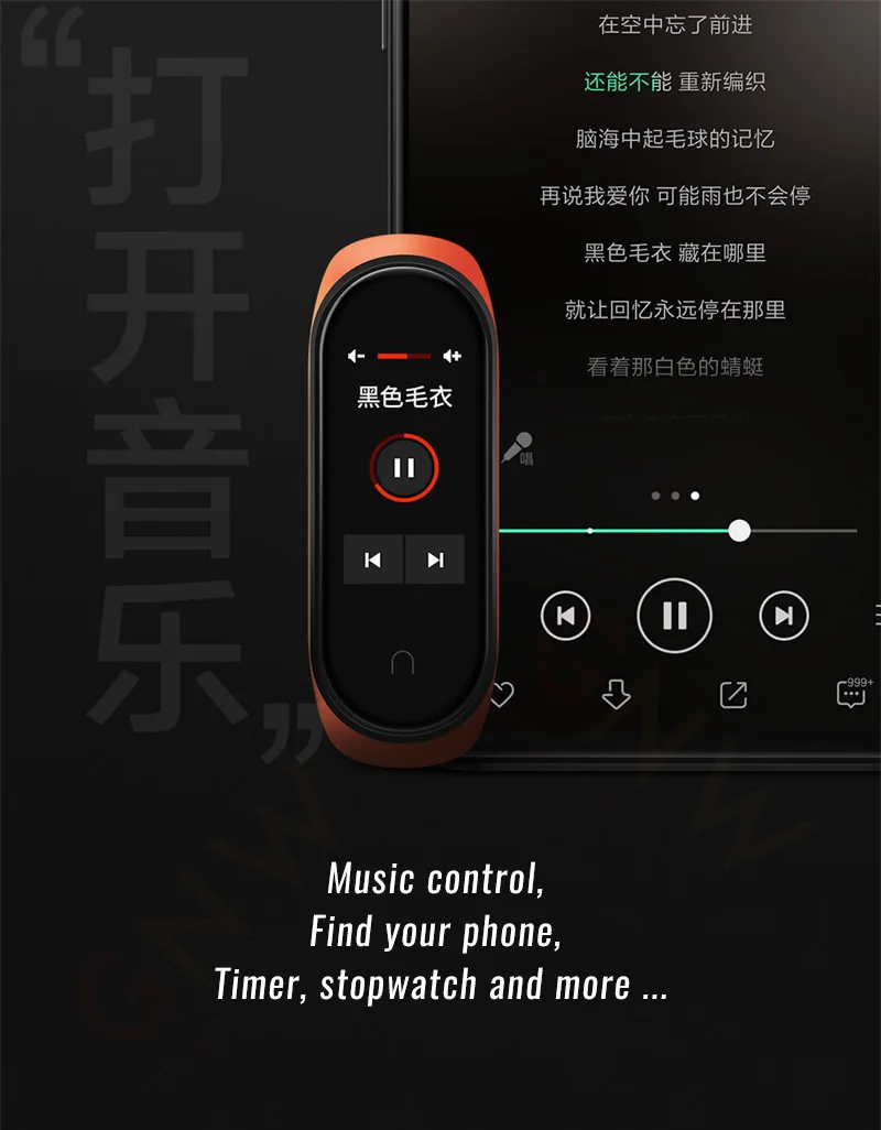 Xiaomi Mi Band 4 Smart Band 4 [стандарт/NFC/Мстители] Браслет фитнес-браслет управление музыкой AMOLED сенсорный экран