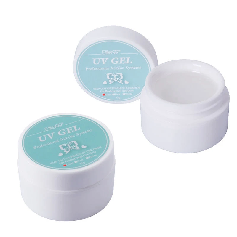 Elite99 гель маникюр наращивание ногтей прозрачный розовый белый с Кисть для