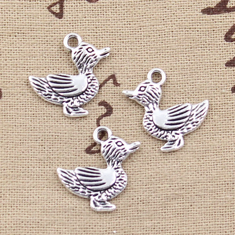 

10pcs Charms Duck 20x20mm Antique Silver Color Plated Pendants Making DIY Handmade Tibetan Silver Color Finding Jewelry