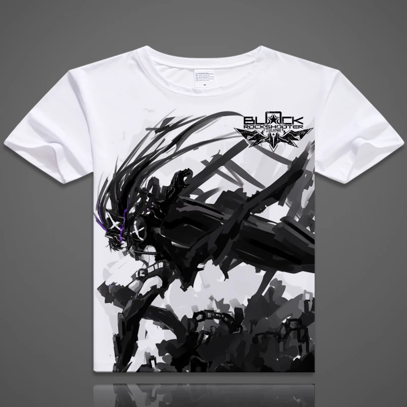 Black Rock Shooter футболка аниме BRS Косплей Футболка Мода Мужчины Женщины дышащие