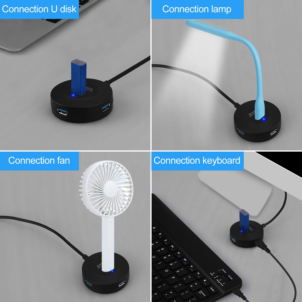 Внешний концентратор Usb 3 0 4 порта портативный Разветвитель USB с портом питания