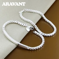 925 silver 2pcsset bracelets sets for women men lovers fashion jewelry