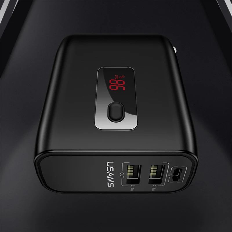 5000 mAh многофункциональный банк питания двойной USB банк питания быстрая зарядка 5 V/2A зарядный разъем и блок питания для путешествий с ЖК-дисплеем