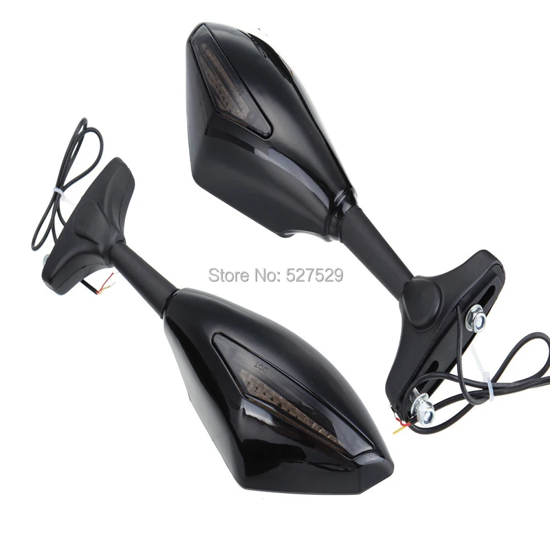 Светодиодные зеркала заднего вида для Kawasaki Ninja ZX6R ER6F 636 Z750S Z750 ZX9R 2 шт.|mirrors for kawasaki|turn