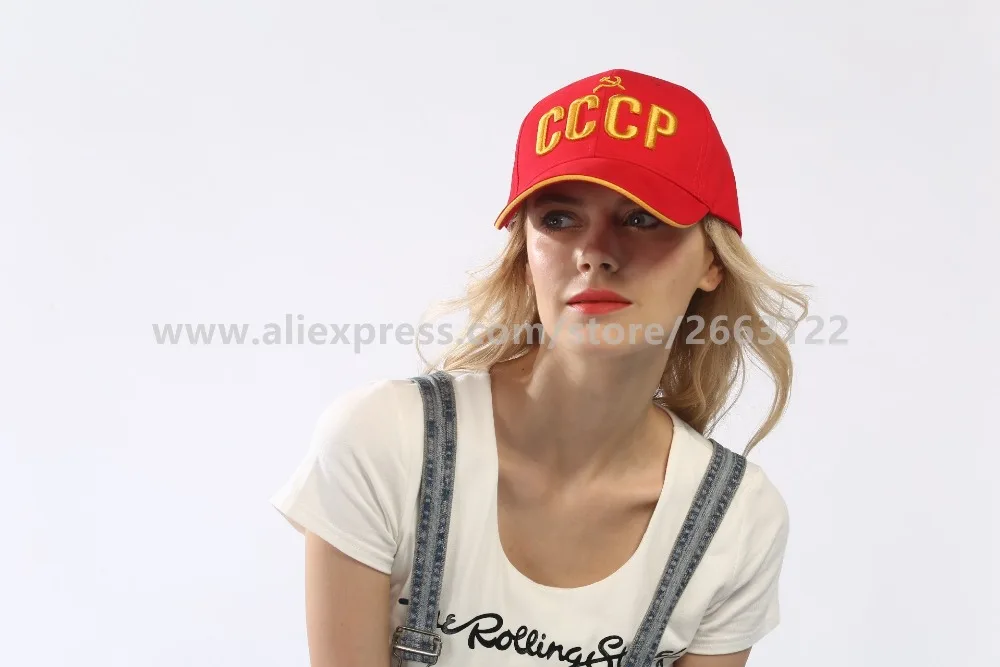CCCP СССР Россия Горячая Распродажа стильная Бейсболка унисекс красная Кепка с 3D вышивкой лучшее качество Кепка в AliExpress
