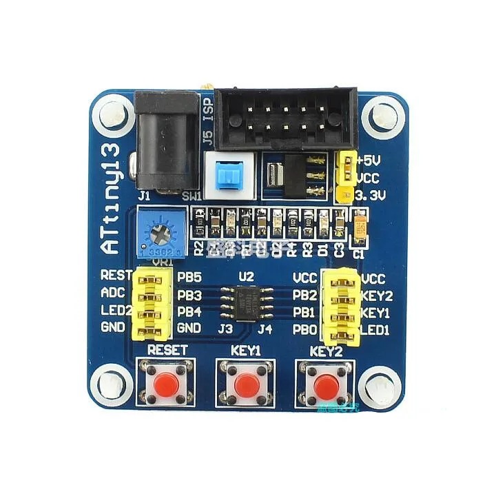 Плата разработки ATtiny13/обучающая плата tiny13/макетная AVR/минимальная системная |