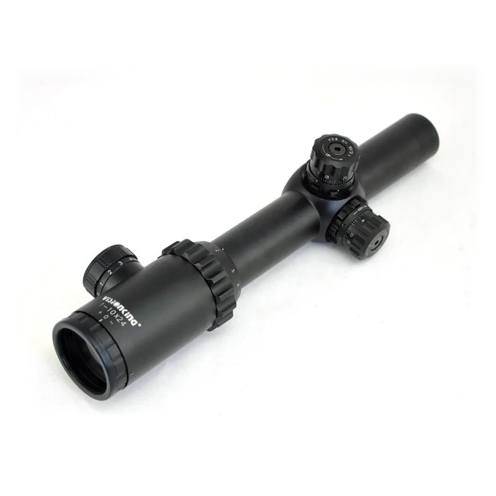Оптический прицел Visionking 1 10x24 Compact FFP охотничий с красной подсветкой MD креплением 21
