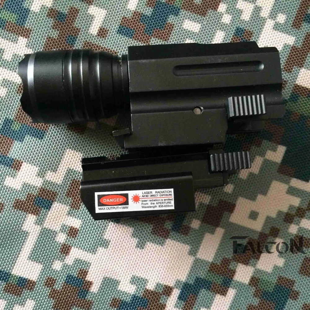 Новинка 2016 тактический Красный точечный лазерный прицел + светодиодный фонарик