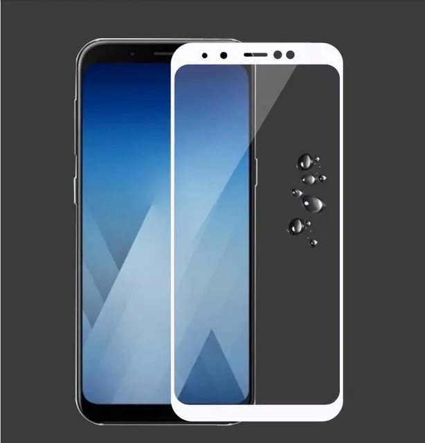 Закаленное стекло с полным покрытием для Samsung Galaxy A6 2018 SM A600F 2 шт. защитная пленка