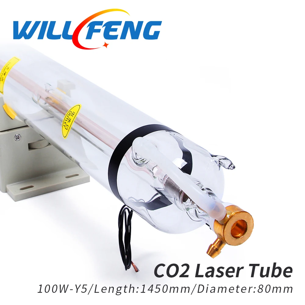 Will Feng 100 Вт Co2 лазерная трубка длиной 1450 мм диаметр 80 мм Лазерная лампа для Co2 лазерная гравировка резак Mahcine
