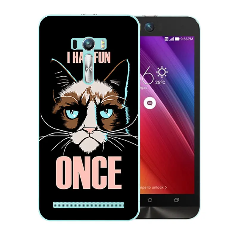 Мягкий чехол для Asus Zenfone Selfie ZD551KL 5 дюймов Grimace Pattern Силиконовый Чехол Для ZD 551KL ZD550KL