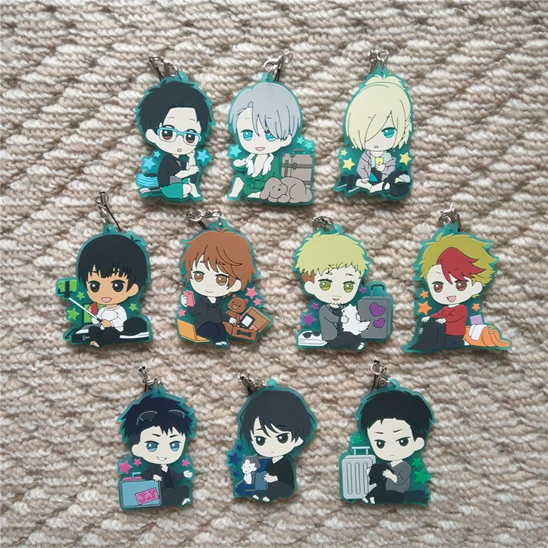 1 шт. ограниченный аниме брелок Yuri! На Ice Victor Nikiforov Yuri Katsuki JJ Phichit Otadek. Подвеска