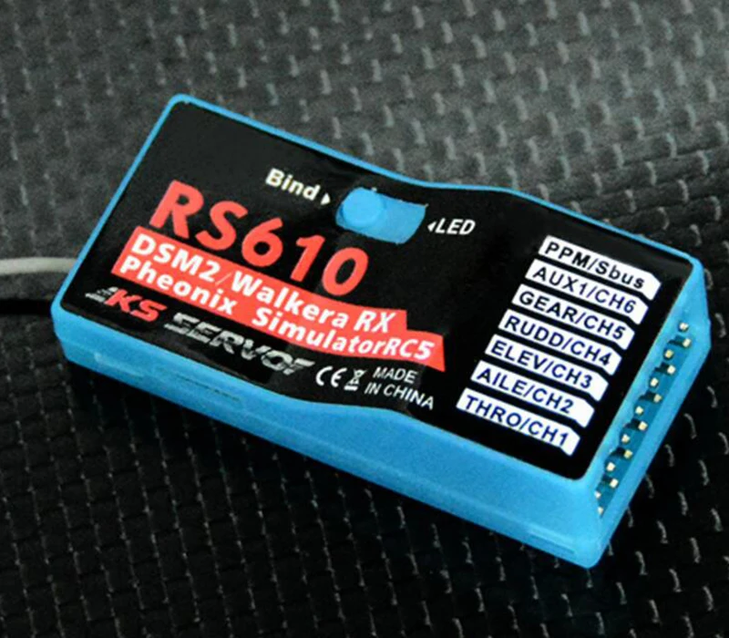 Приемник KS SERVO RS610 DEVO 2 4 ГГц 7CH DSSS PPM PWM S.bus для беспроводного симулятора Phoenix Rc