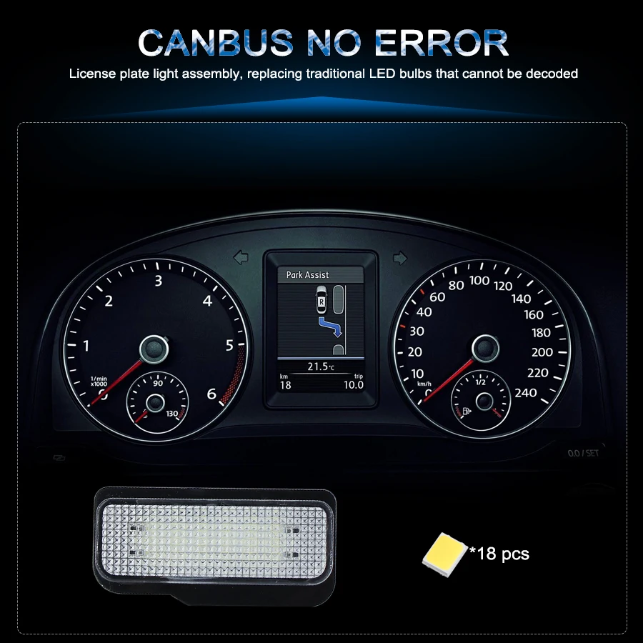 For Mercedes-Benz W203 5D W211 W219 LED CanBus No Error Number License Plate lights bulb Car lamp White Hyper Flash 12V | Автомобили и