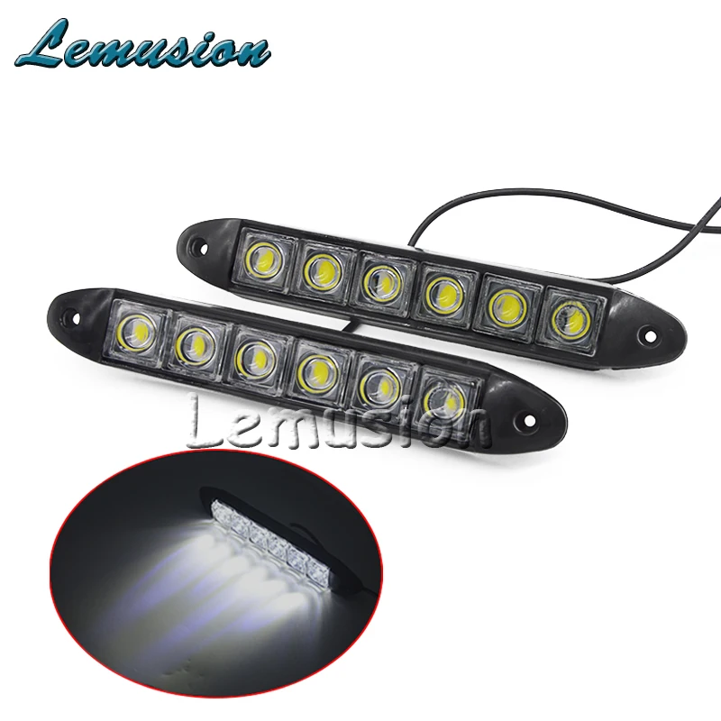 2X Автомобильные светодиодные дневные ходовые огни 6 светодиодных ламп для Suzuki Swift