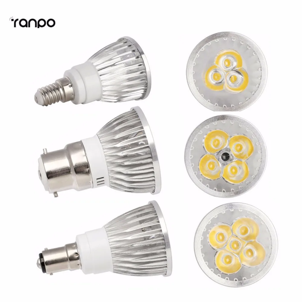 Dimmable LED Spotlight B15 B22 E14 Bayonet ES 6W 8W 10W Лампа Теплая холодная естественная 110В 220В|led scren|led