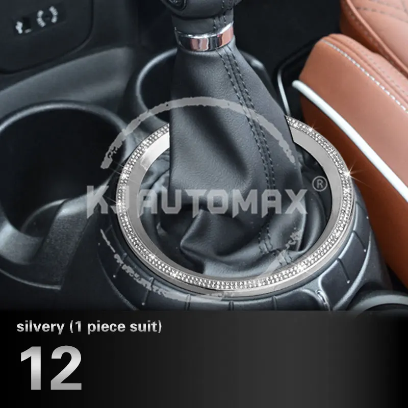 12.Silver KJAUTOMAX для Mini Cooper R Series R55 R56 Хрустальная декоративная автоматическая ручка Рулевое колесо Кнопка блокировки двери Тахометр - Название цвета: 12.Silver