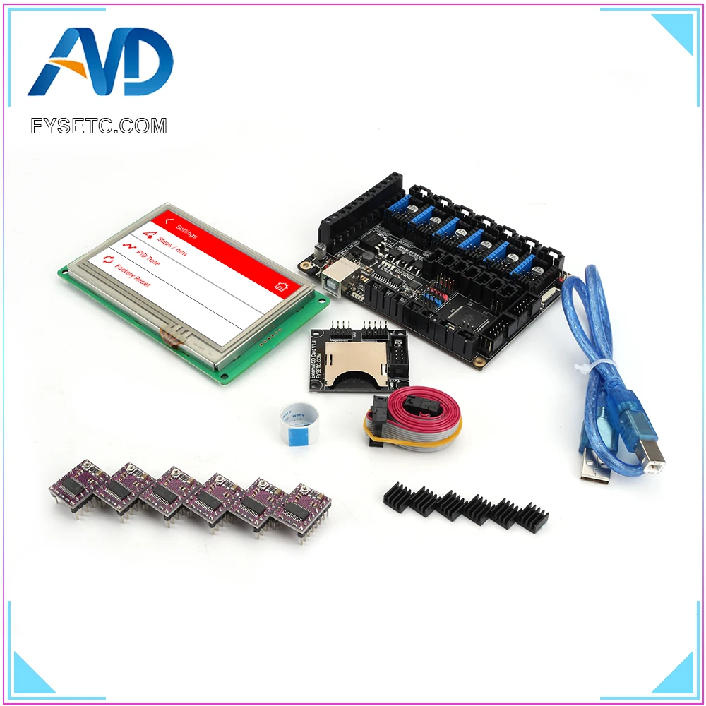 Материнская плата FYSETC F6 V1.3 Все в одном драйвер шагового двигателя DRV8825 6 шт.