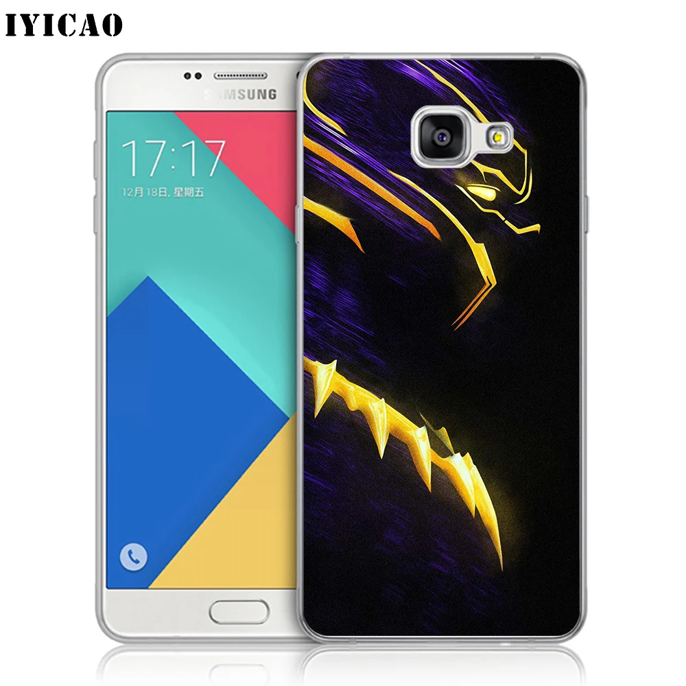 IYICAO черный пантера Marvel Фильм Мягкий силиконовый чехол для телефона Samsung A10 A30 A40 A50