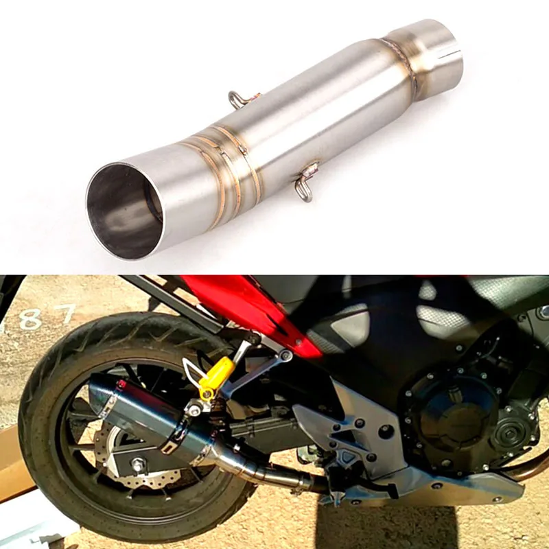 

TKOSM CB500X CB500F CBR500 Motorcycle Exhaust System Middle Pipe Muffler Stainless Steel Slip On CBR500R CB500F CB500R For Honda