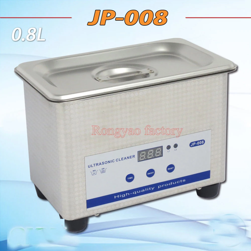 Jp 008 Ультразвуковой очиститель из нержавеющей стали 0.8L домашний мини ювелирных