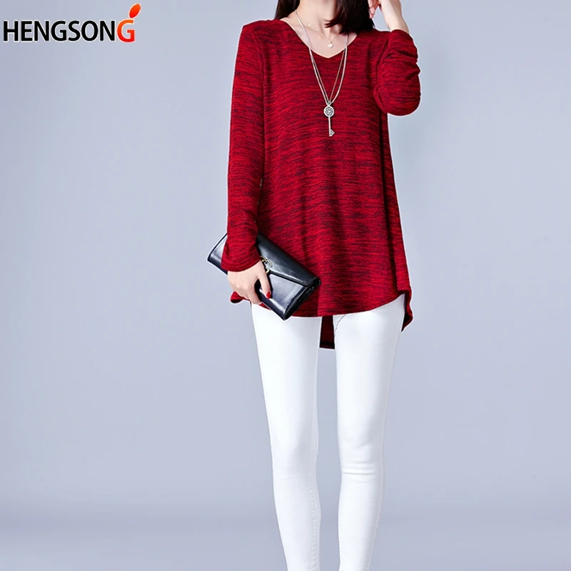 Женская рубашка с длинным рукавом топы свободная футболка осенняя пуловер