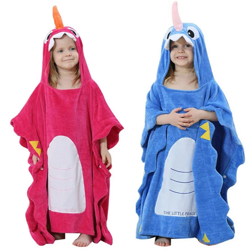 Детский банный халат с капюшоном милое мультяшное полотенце для младенцев