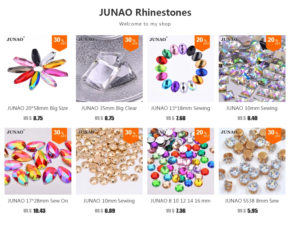JUNAO 10*30 мм большие стразы для шитья с разноцветными каплями, аппликация с пришивным кристаллом, плоская задняя сторона, акриловые стразы для рукоделия одежды