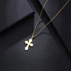 Ожерелье DOTIFI из нержавеющей стали для женщин и мужчин, ожерелье с острым крестом золотистого и серебристого цвета, ожерелье с подвеской для помолвки