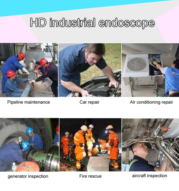 5.5/8.5 MM Original Industrial Endoscope Inspecting Automotive Monitor Borescope Vehicle Diagnostic Tool With 6 Adjustable Light