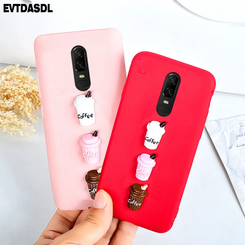 Candy Color Matte Case For Oneplus 6 5 5T Soft Silicone 3D Coffee Milk Cover T A5000 A6000 Sweet Covers |