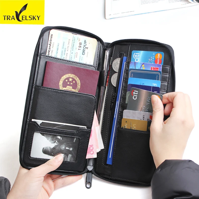 

2020 Women PU Wallets Credit Card Organizer Wallets Passport Holder Multi-functional Men Black Business Leather Wallet Purses