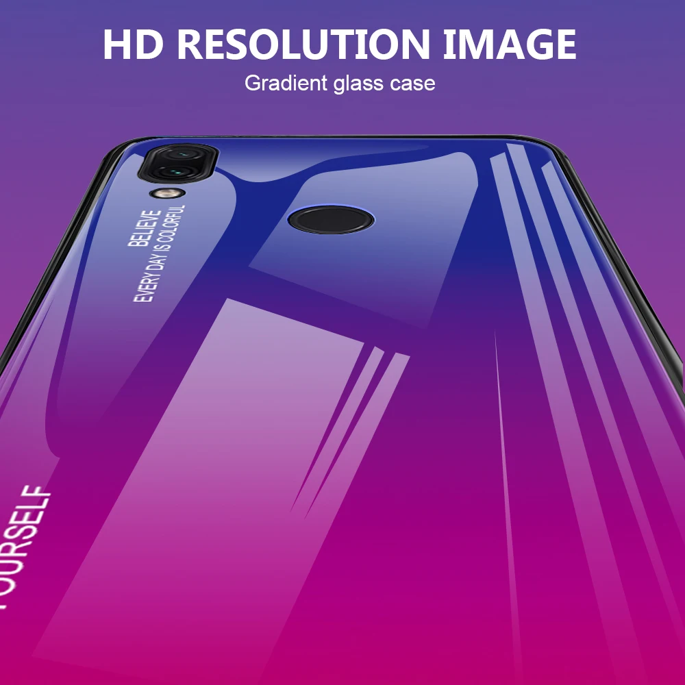 Градиент закаленное Стекло чехол для телефона для Xiaomi Redmi Note 7 7A 5A 6A GO K20 9 T 5 6 iPad Pro 9 SE 8 A2 Lite Plus 5X 6X A1 A2 F1 крышка