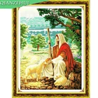 QIANZEHUI, рукоделие, вышивка крестиком пастушья своими руками, наборы для вышивки Эмануэля, вышивка крестом с Иисусом, домашнее украшение на стену