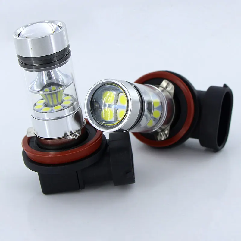 2 шт. H11 H8 светодиодные лампы H7 9005 HB3 9006 HB4 H16 5202 PS X 24W PY24W 5200 P13W светодиодные противотуманные фары Дневные Фары Светильник 1200LM белый 12V 24V Авто лампы противотуманных фар