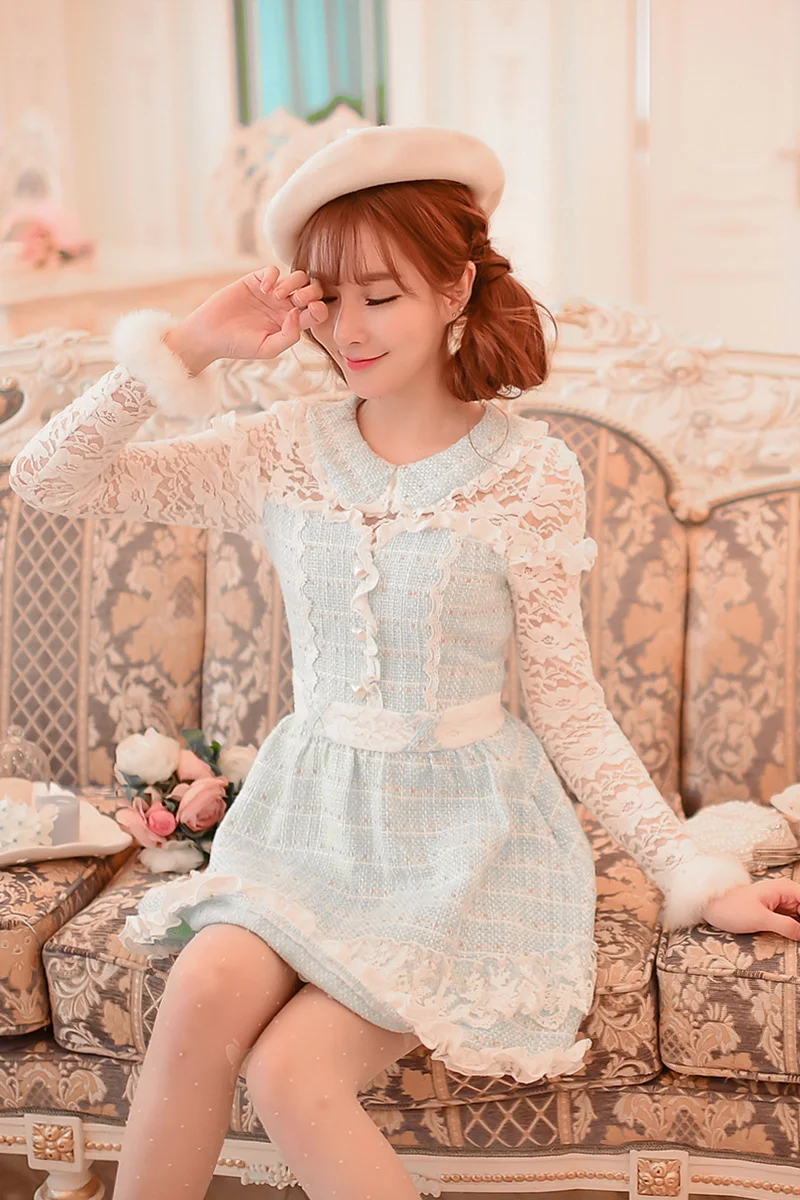 

Princess sweet lolita dress Candy rainSweet baby princess dress dress lace splicing cloth C15CD5911