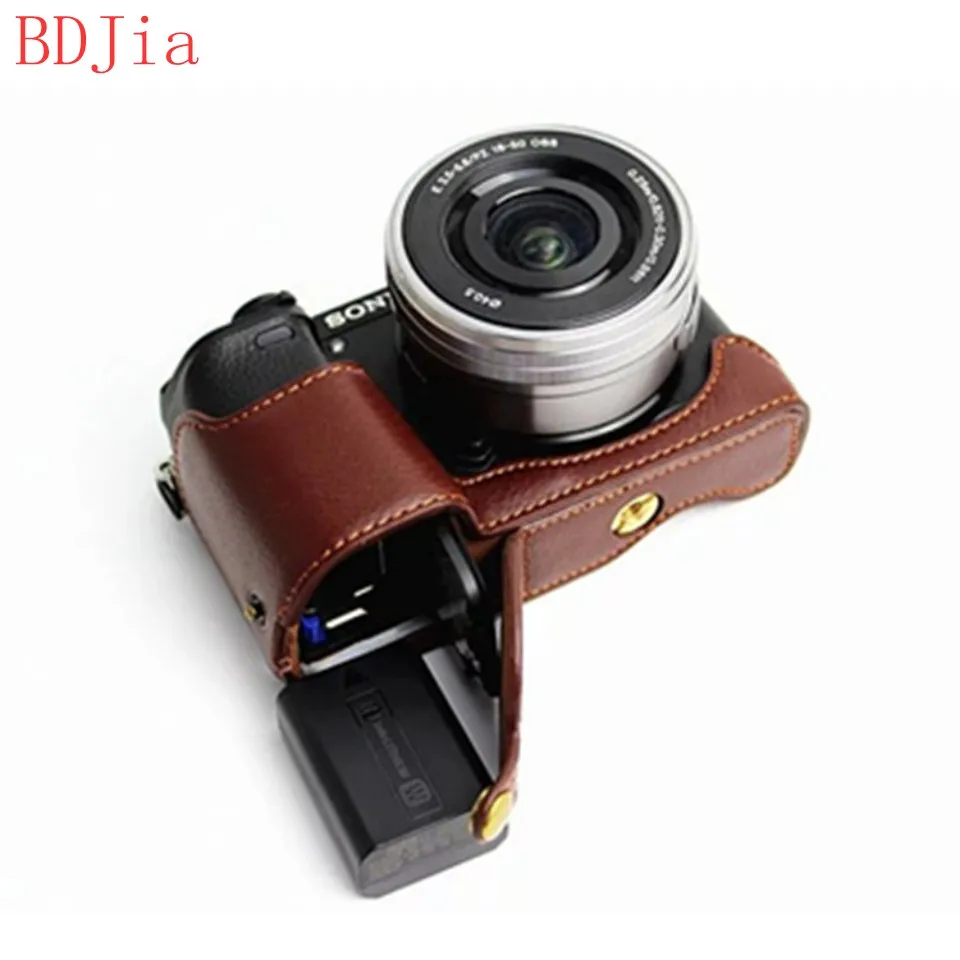 Основание корпуса для половины камеры из натуральной яловой кожи Sony A6100 A6400 A6300 A6000