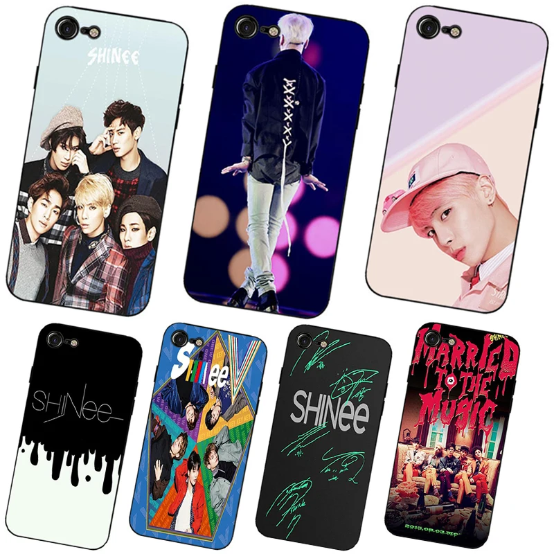 SHINee KPOP Boy group Модный Черный Мягкий ТПУ силиконовый чехол для телефона iphone 6 6s 7 8 plus